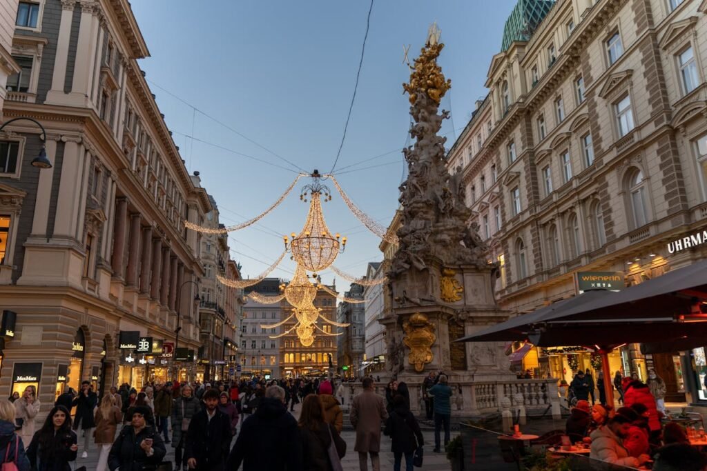 Evening scene at Graben street in Vienna